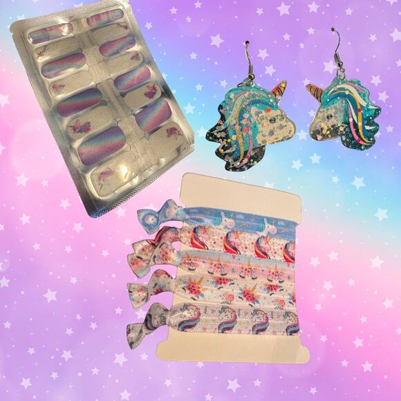 Rainbow Unicorn themed gift basket - Picture 2 of 2